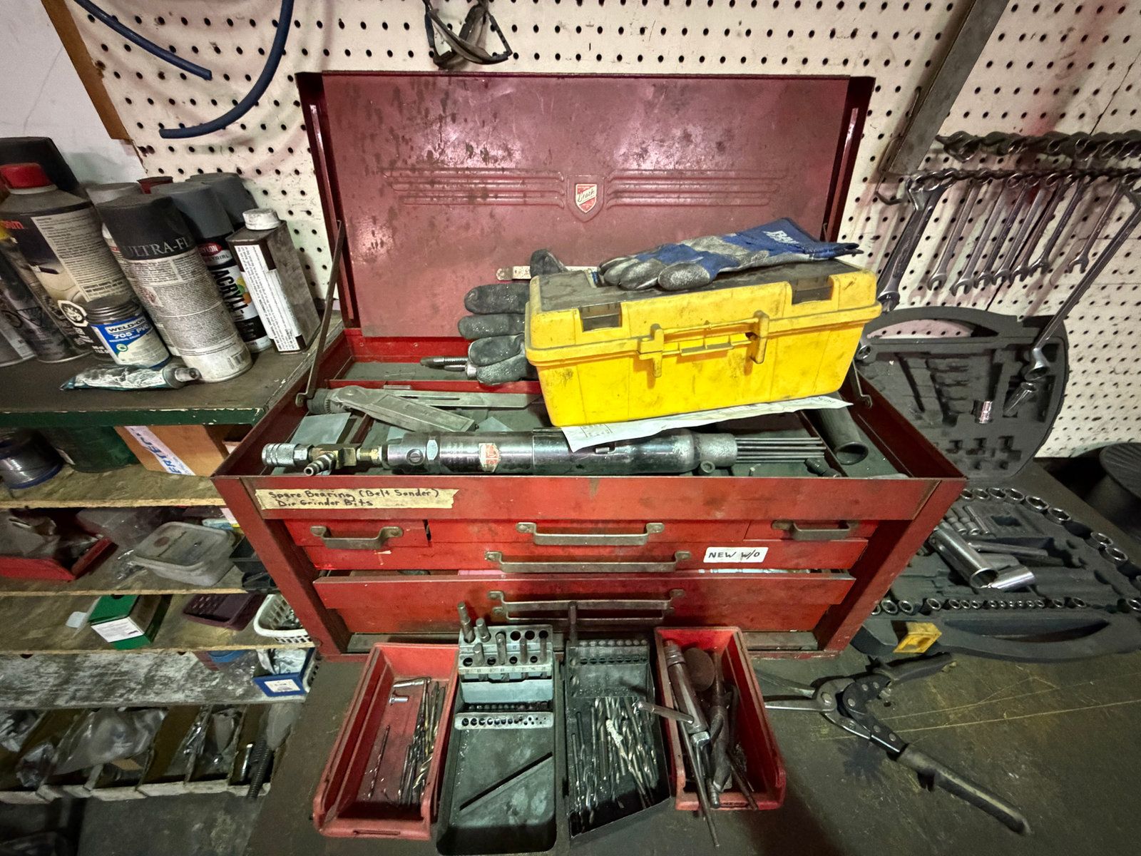 Toolbox and tools from a shop liquidation